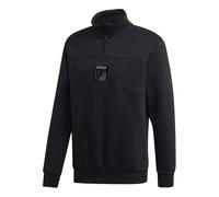 adidas originals Sprt Icon Qztt Athleisure Casual Sports Cardigan Fleece Lined Stand Collar Pullover Black GD5821 S