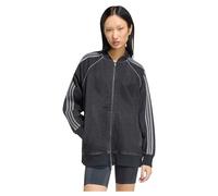 Adidas Originals Sst Oversized Track Denim Jacket Grey XS Woman