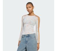Adidas Originals Mesh Graphic Long Sleeve T-shirt White S Woman