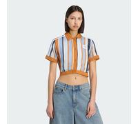 ADIDAS ORIGINALS SUMMER GLOW STRIPED CROPPED POLO