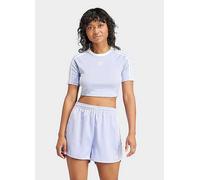 adidas Originals Three Stripe Cropped T-Shirt Light Violet