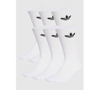 adidas Originals 6-Pack Trefoil Cushion Crew Socks - White S