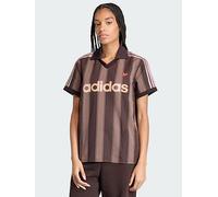 adidas Originals Twill Football Jersey, Brown, Size Xs, Women Brown