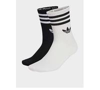 adidas Originals Unisex 3 Stripe Crew Socks 10 Pack, White, Size S, Men White