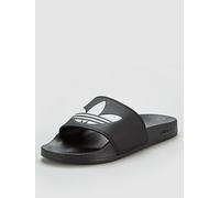 adidas adilette lite sandals in black & white UK 5