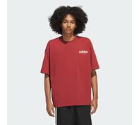 adidas Originals Unisex Sport Design Studio Players Graphic Tee - Red Cotton - Size Small