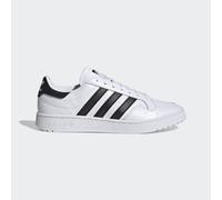adidas Originals Unisex Team Court Shoes - White & Black Leather - Size UK 11