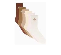 adidas Originals Unisex Trefoil Crew Sock 6 Pack, Cream White/Sand Strata, Size S, Men Cream White/Sand Strata