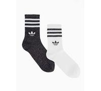 3-Stripes Glitter Crew Socks 2 Pairs