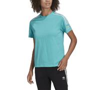 adidas Originals Womens 3-Stripes Tight T-Shirt - Blue / UK 8