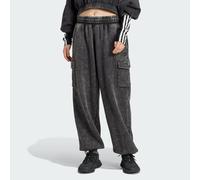 ADIDAS Originals Womens Acid-Washed Sweat Pants - Black Cotton - Size Medium