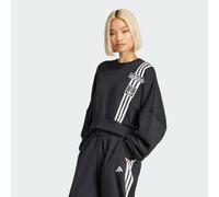 adidas Originals Womens Adibreak Cropped Sweatshirt - Black Cotton - Size X-Large