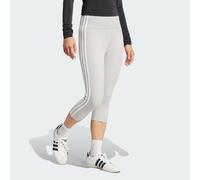adidas Originals Womens Adicolor 3-Stripes Capri Leggings - Grey Recycled Material - Size X-Small
