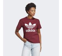 adidas Originals Womens Adicolor Classics Trefoil Tee - Dark Red Cotton - Size Large