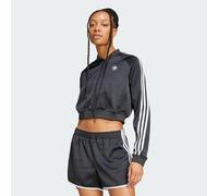 adidas Originals Womens Adicolor Satin Track Top - Black - Size Medium