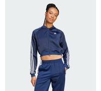adidas Originals Womens Adicolor Satin Track Top - Dark Navy - Size 2XS