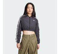 adidas Originals Womens Adicolor Teamgeist Cropped Track Top - Black Recycled Material - Size X-Large