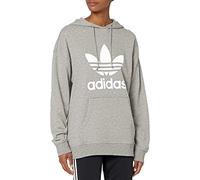 adidas Originals Women's Adicolor Trefoil Hoodie, Medium Grey Heather 4, MD