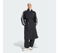 adidas Originals Womens Adicolor Trench Coat Twill - Black Cotton - Size X-Small
