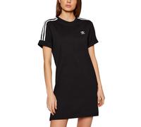 Adidas Originals Womens Adicolour Classic Roll Up Sleeve T-Shirt Dress - Black