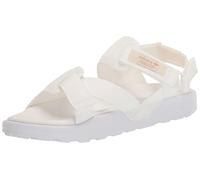adidas Originals womens Adilette Adv Slide Sandal, White/White/Wonder Taupe, 8