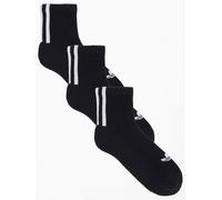 adidas Originals Women's Ankle Frill Socks 3 Pack, Black, Size M, Women Black