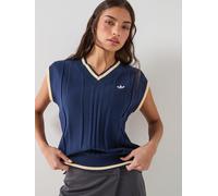 adidas Originals Womens Cable Knit Vest, Blue, Size Xl, Women Blue