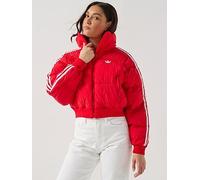 adidas Originals Womens Cropped Puffer Coat, Red, Size S, Women Red