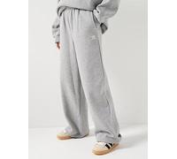 Adidas Originals Essentials Wide Leg Fleece Pants Grey S Women