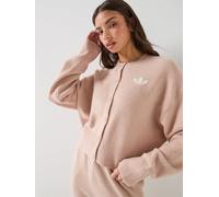 adidas Originals Womens Essential Long Sleeve Cardigan, Brown, Size S, Women Brown
