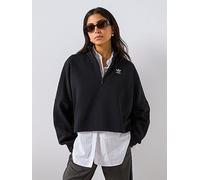 adidas Originals Women's Essentials 1/2 Zip Fleece Sweatshirt, Black, Size S, Women Black