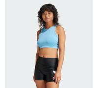 ADIDAS Originals Womens Essentials+ Crop Tank Top - Blue Cotton - Size Medium
