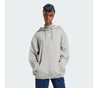 ADIDAS Originals Womens Essentials Loose French Terry Hoodie - Light Grey - Size X-Large