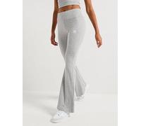 adidas Originals Womens Essentials Rib Flared Leggings - Grey, Medium Grey Heather, Size S, Women Medium Grey Heather