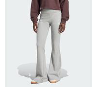 adidas Originals Womens Essentials Rib Flared Leggings - Light Grey Cotton - Size Small