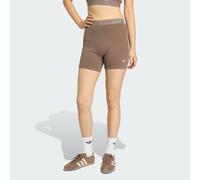 ADIDAS Originals Womens ESSENTIALS RIB TIGHTS 1/4 WASHED - Brown Cotton - Size Small