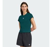 ADIDAS Originals Womens Essentials Slim Tee - Forest Green - Size Large