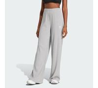 adidas Originals Womens Essentials Wide Rib Pants - Light Grey - Size Large