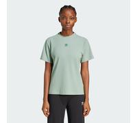 adidas Originals Womens Essentials Wide Rib Tee - Green - Size Small