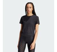 ADIDAS Originals Womens Fashion Monogram Lace Cropped Tee - Black material_polyamide - Size X-Small