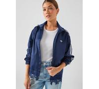 adidas Originals Womens Firebird Satin Lace Track Top, Blue, Size L, Women Blue