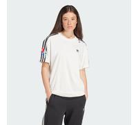 adidas Originals Womens Floral Loose Tee - White Cotton - Size 2XS