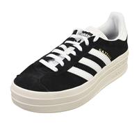 (3.5) adidas Gazelle Bold Womens Fashion Trainers in Black White