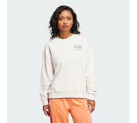adidas Originals Womens Graphic Sports Sweatshirt - White Cotton - Size 2XS