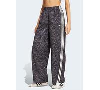 adidas Originals Womens Leopard Print Satin Track Pants, Multicolor, Size S, Women Print