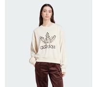 adidas Originals Womens Leopard Sweatshirt - Ivory Cotton - Size X-Small