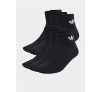 adidas Originals Unisex Mid Ankle Socks 6 Pairs Black
