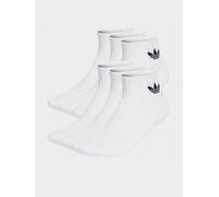 adidas Originals Unisex Mid Ankle Socks 6 Pairs White