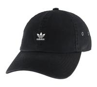 adidas Originals Women's Mini Logo Relaxed Adjustable Cap, Black/White, One Size