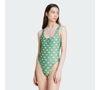 adidas Originals Womens Monogram Swimsuit - Green Recycled Material - Size X-Large
